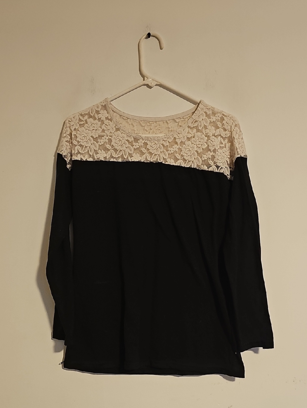 Black and White Blouse with Contrast Design